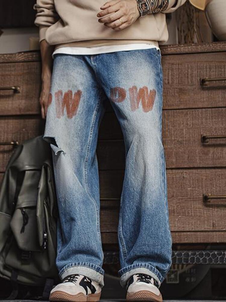 [당일배송][AMECAJI] Pw Destruction Jeans - XXBOY